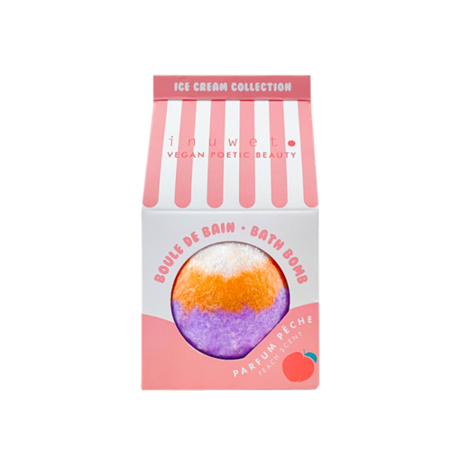 Inuwet Bath Bomb Icecream Peach Icecream Banyo Topu Şeftali 120 g