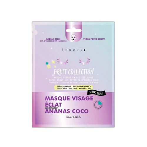 Inuwet Meyve Serisi Nemlendirici Yüz Maskesi Ananas Hindistan Cevizi 30 ml
