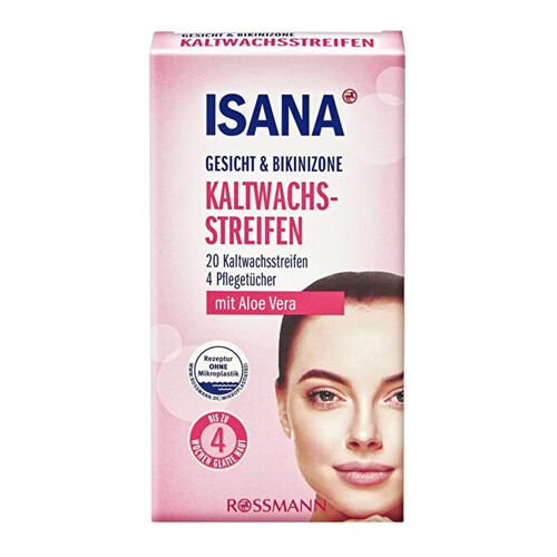 Isana 20 Adet Yüz ve Bikini Bölgesi İçin Soğuk Ağda Bantları + 4 Adet Temizleme Mendili