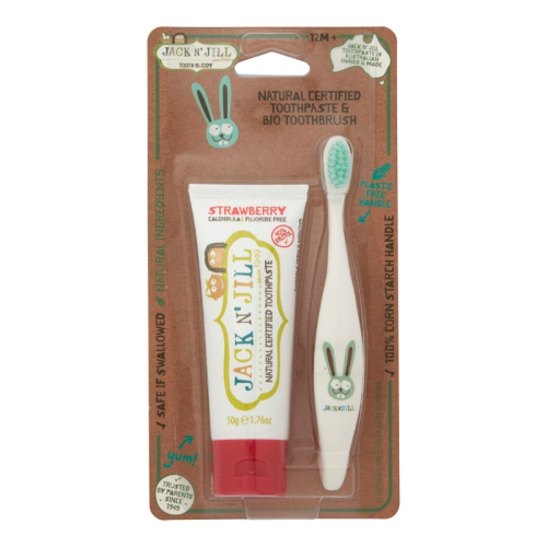 Jack and Jill Toothbuddy Tavşan Diş Fırçası + Çilek Aromalı Diş Macunu 50 gr