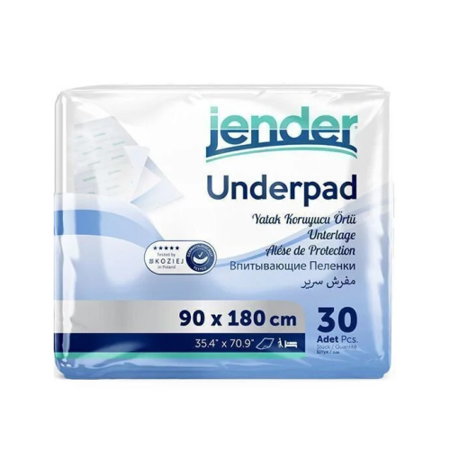 Jender Underpad Yatak Koruyucu Örtü 30 Adet - 90x180 cm