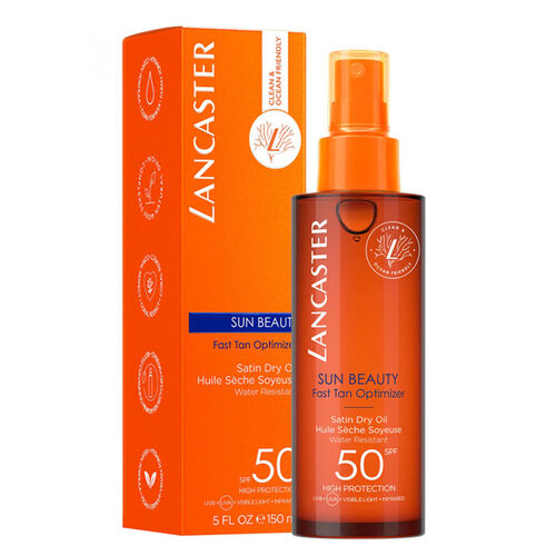 Lancaster Sun Beauty Fast Tan Optimizer Satin Dry Oil SPF 50 150 ml