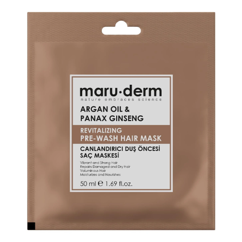 Maruderm Argan Oil and Panax Ginseng Revitalizing Duş Öncesi Saç Maskesi 50 ml