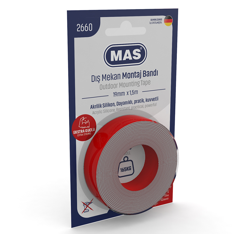 Mas Bant 2660 Montaj Dış Mekan Ekstra Güçlü 19Mm*1.5M