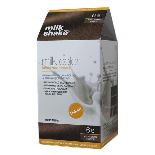 Milk Shake Milk Color Kalıcı Saç Boyası 6 e - Koyu Kumral Egzotik - EKO KİT