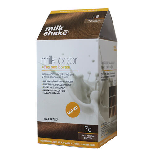 Milk Shake Milk Color Kalıcı Saç Boyası 7 e - Orta Kumral Egzotik - EKO KİT