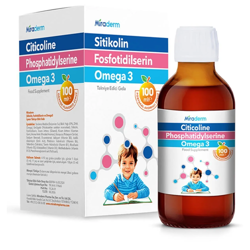 Miraderm Sitikolin Fosfotidilserin Omega3 Şurup 100ml