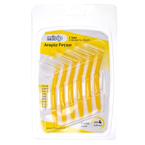 Mis İp Arayüz Fırçası 6 Adet - Size 4 - 0.70mm