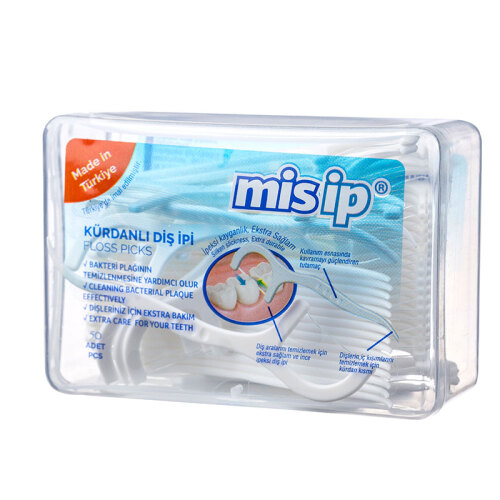 Mis İp Kürdanlı Diş İpi 50 Adet - Kutu