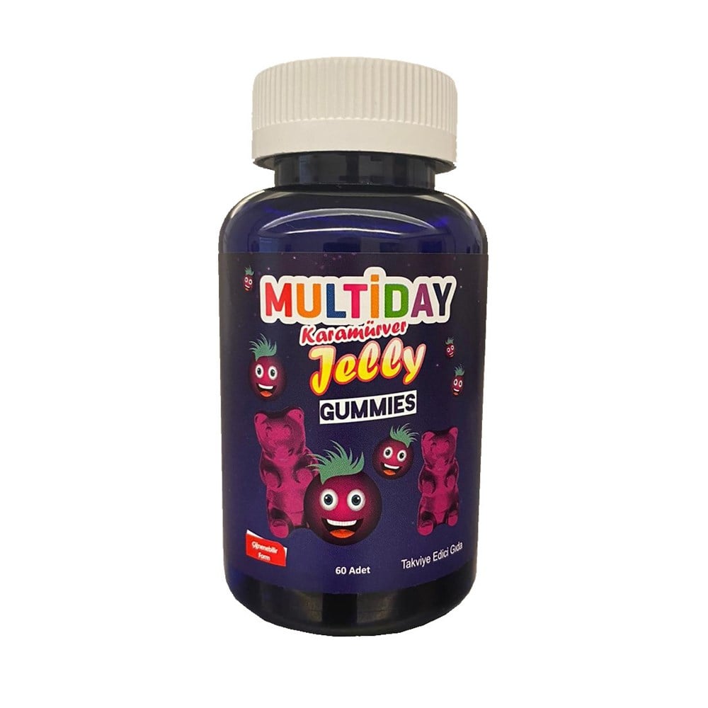 Multiday Black Elderberry Jelly 60 საღეჭი ტაბლეტი