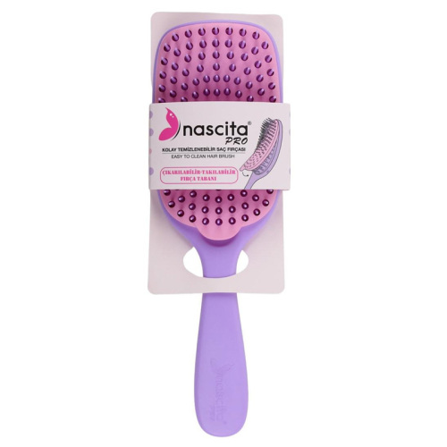 Nascita Kolay Temizlenebilir Saç Fırçası Mor 68