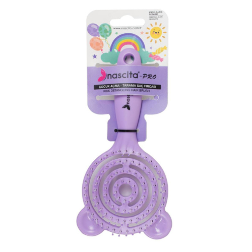 Nascita Üç Boyutlu Çocuk Saç Fırçası Lila