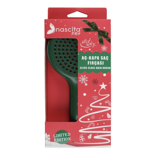 Nascita Yeni Yıl Aç-Kapa Saç Fırçası Yeşil 77