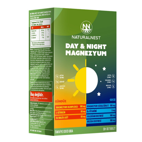 Naturalnest Day Night Magnezyum Takviye Edici Gıda