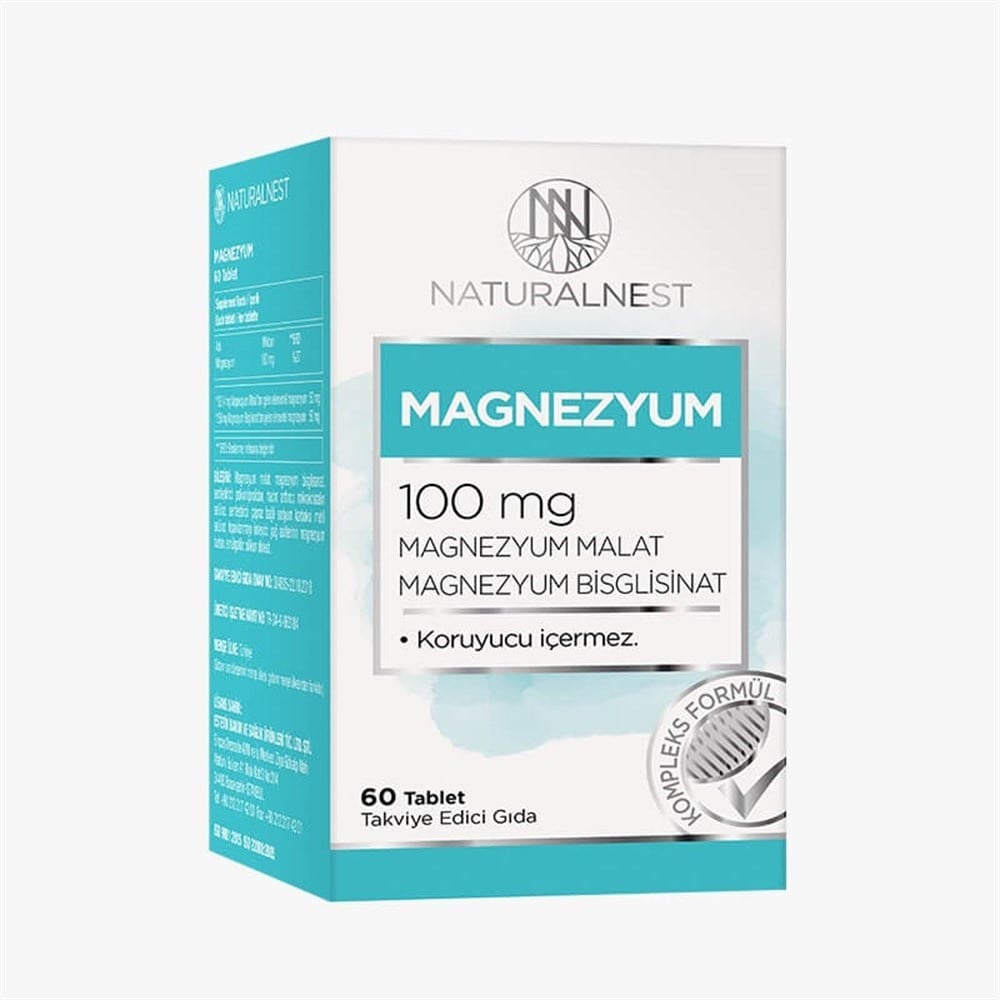 Naturalnest Magnesium 100 mg 60 Tabletten