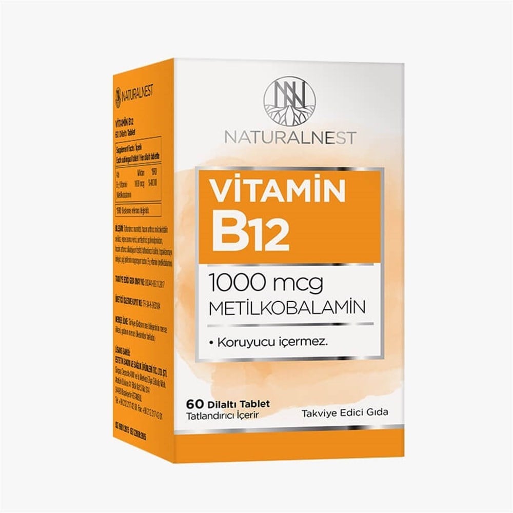Naturalnest Vitamin B12 1000 MCG 60 Tablets