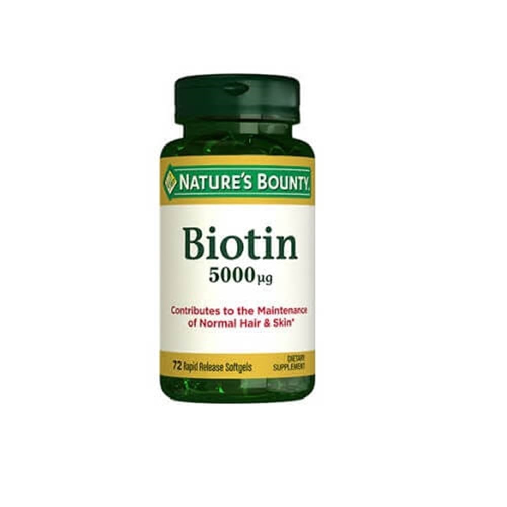 Nature\'s Bounty Biotin 5000 mcg 72 Capsules