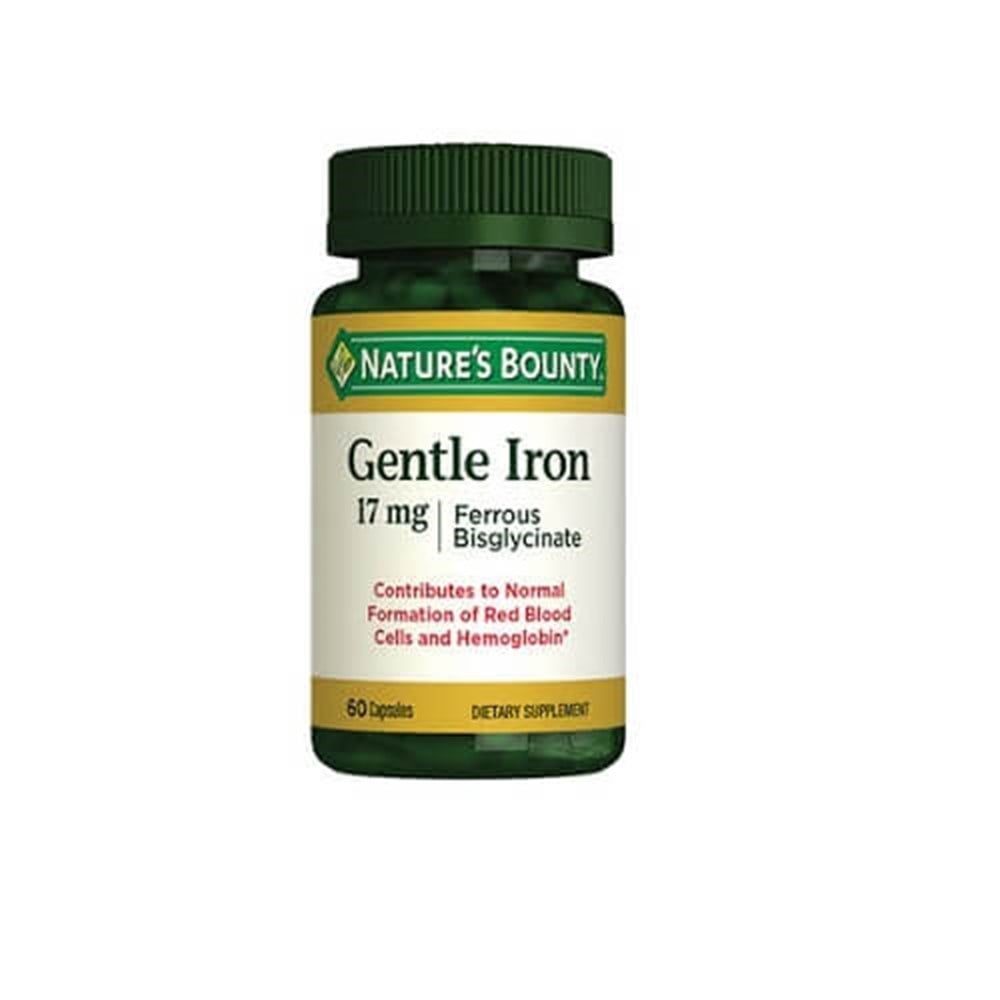Nature\'s Bounty Sanftes Eisen 17 mg 60 Kapseln