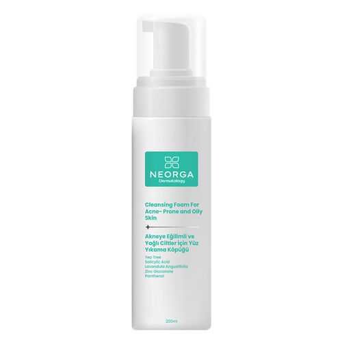 Neorga Akneye Eğilimli ve Yağlı Ciltler İçin Yüz Yıkama Köpüğü 200 ml
