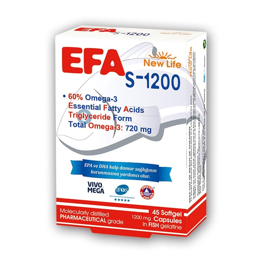 New Life Efa S-1200 Fish Oil 45 Capsules
