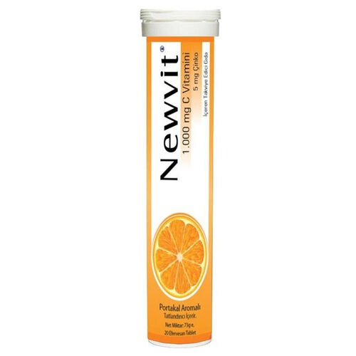 Newvit Vitamin C 1000 mg + Çinko 20 Efervesan Tablet