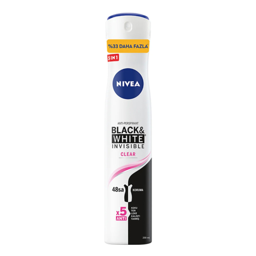 Nivea Black And White Invisible Clear Woman Deodorant 200 ml