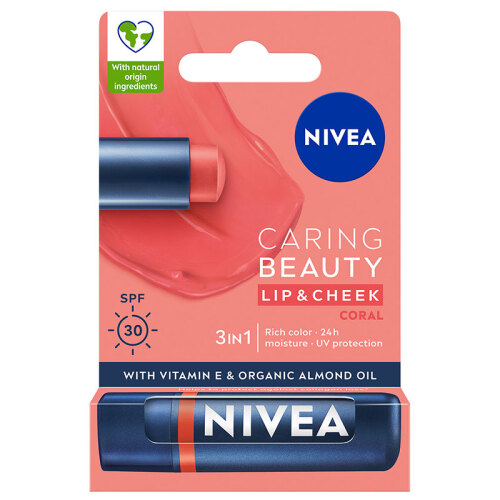 Nivea Caring Beauty Mercan SPF30 Dudak Bakım Kremi 4.8 gr