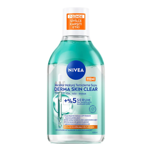 Nivea Derma Skin Clear Micellar Makyaj Temizleme Suyu 400 ml
