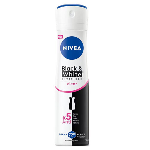 siyah beyaz giysiler için 150 ml deodorant