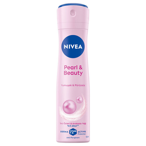 Nivea Kadın Sprey Deodorant Pearl Beauty 150 ml - 72 Saat Anti Perspirant Koruma