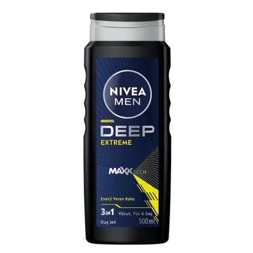Nivea Men Deep Extreme 3in1 Duş Jeli 500 ml
