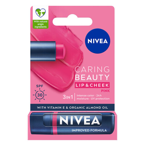 Nivea SPF30 Pembe Renkli Güneş Koruyucu Dudak Bakım Kremi 4.8 gr