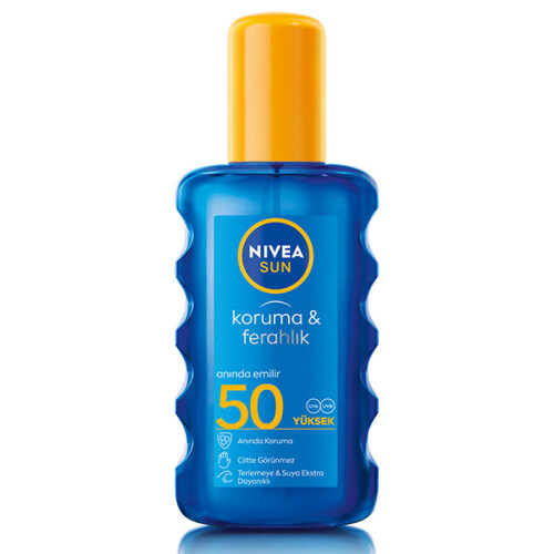 Nivea Sun SPF50 Koruma Ve Ferahlık Güneş Koruyucu Transparan Vücut Spreyi 200 ml