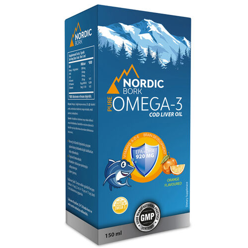 Nordic Bork Omega-3 დამატებითი სიროფი 150 მლ