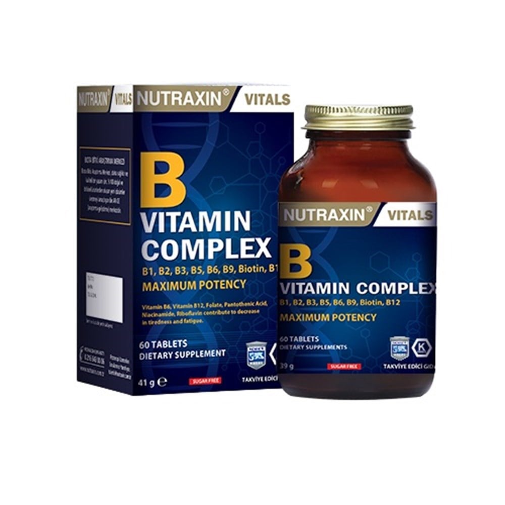 Nutraxin B Vitamin Complex 60 Bitkisel Kapsül