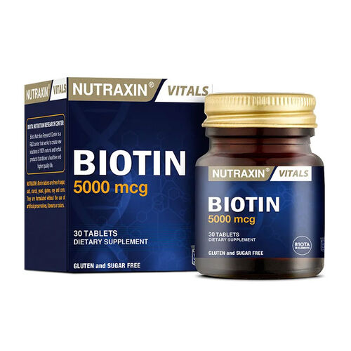Nutraxin Biyotin 5000 mcg 30 Tablet