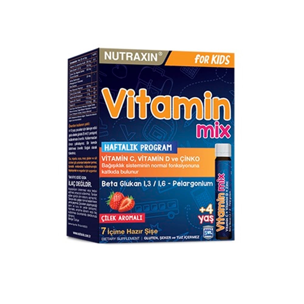 Nutraxin-Vitaminmischung für Kinder, 7 trinkfertige Flaschen