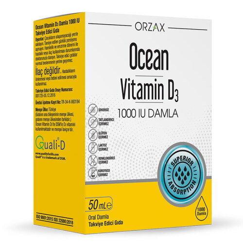 Ocean Vitamin D3 1000 IU 50 ml Damla