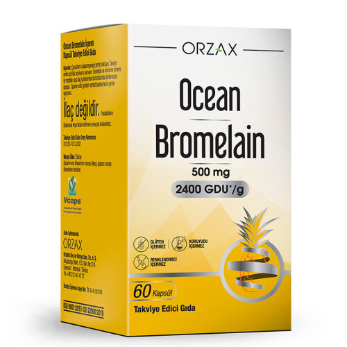 Orzax Ocean Bromelain 60 Kapsül