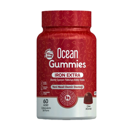 Orzax Ocean Gummies Iron Extra Demir İçeren Takviye Edici Gıda 60 Adet Çİğnenebilir Jel Form