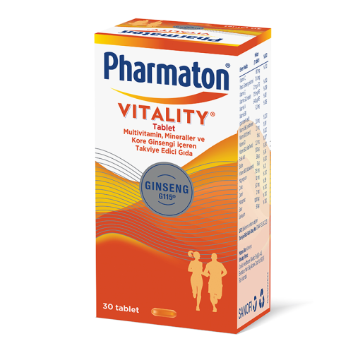 Pharmaton Vitality 30 Tablet - Takviye Edici Gıda