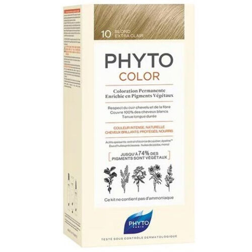 Phyto Phytocolor Teinture Capillaire à Base de Plantes 10 - Blond Très Clair Nouvelle Formule