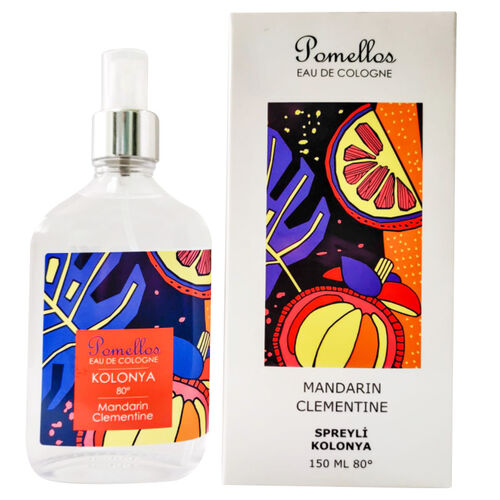 Pomellos Mandarin Clementine Cam Şişe Spreyli Kolonya 150 ml