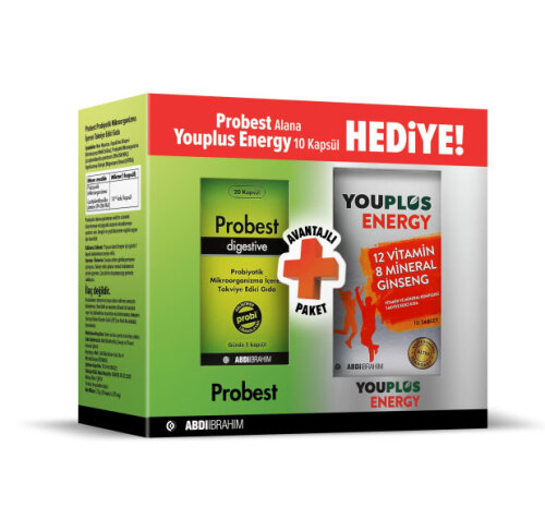 Probest Digestive Probiyotik 20 Kapsül Alana Youplus Energy 10 Kapsül HEDİYE