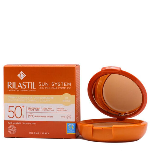 Rilastil Sun System SPF50+ Uniforming Compact Krem 10 gr - 01 Bej