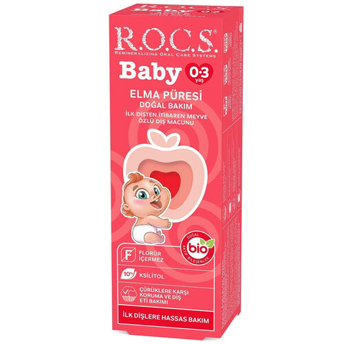 Rocs Baby 0-3 Yaş Elma Püresi Tadında Diş Macunu 35 ml