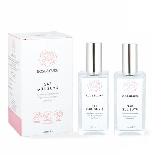 RoseAndCure Saf Gul Suyu 2x50 ml