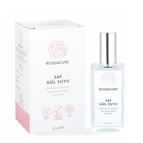 RoseAndCure Saf Gul Suyu 50 ml