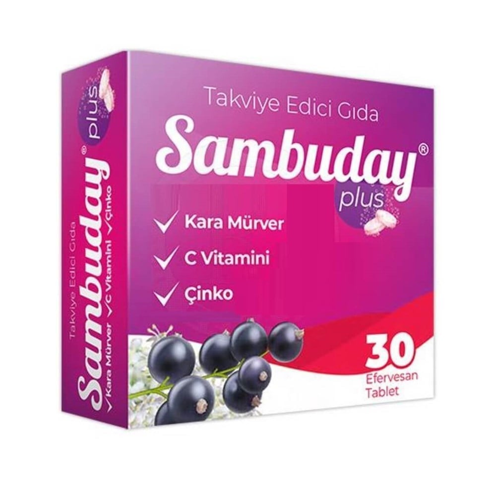 Sambuday Plus Black Elderberry 30 შუშხუნა ტაბლეტი