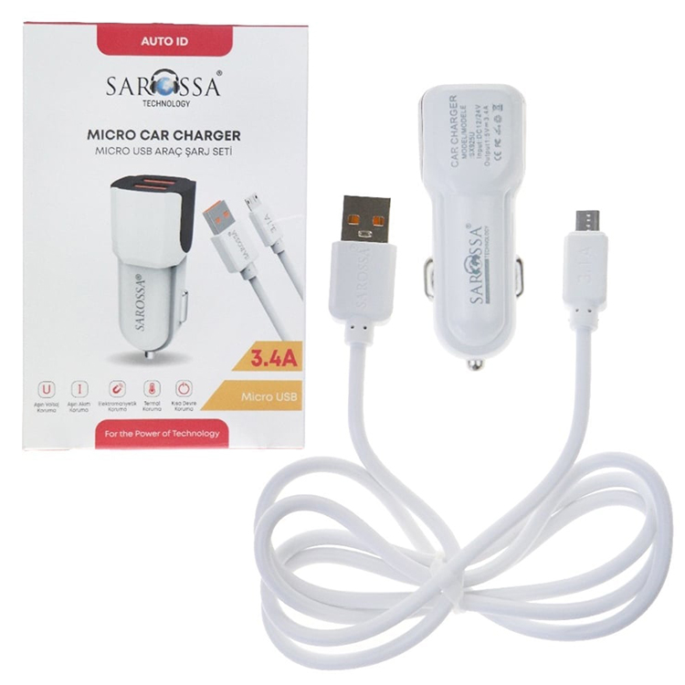 Sarossa Araç Şarj Seti S417_Micro Usb ELKU